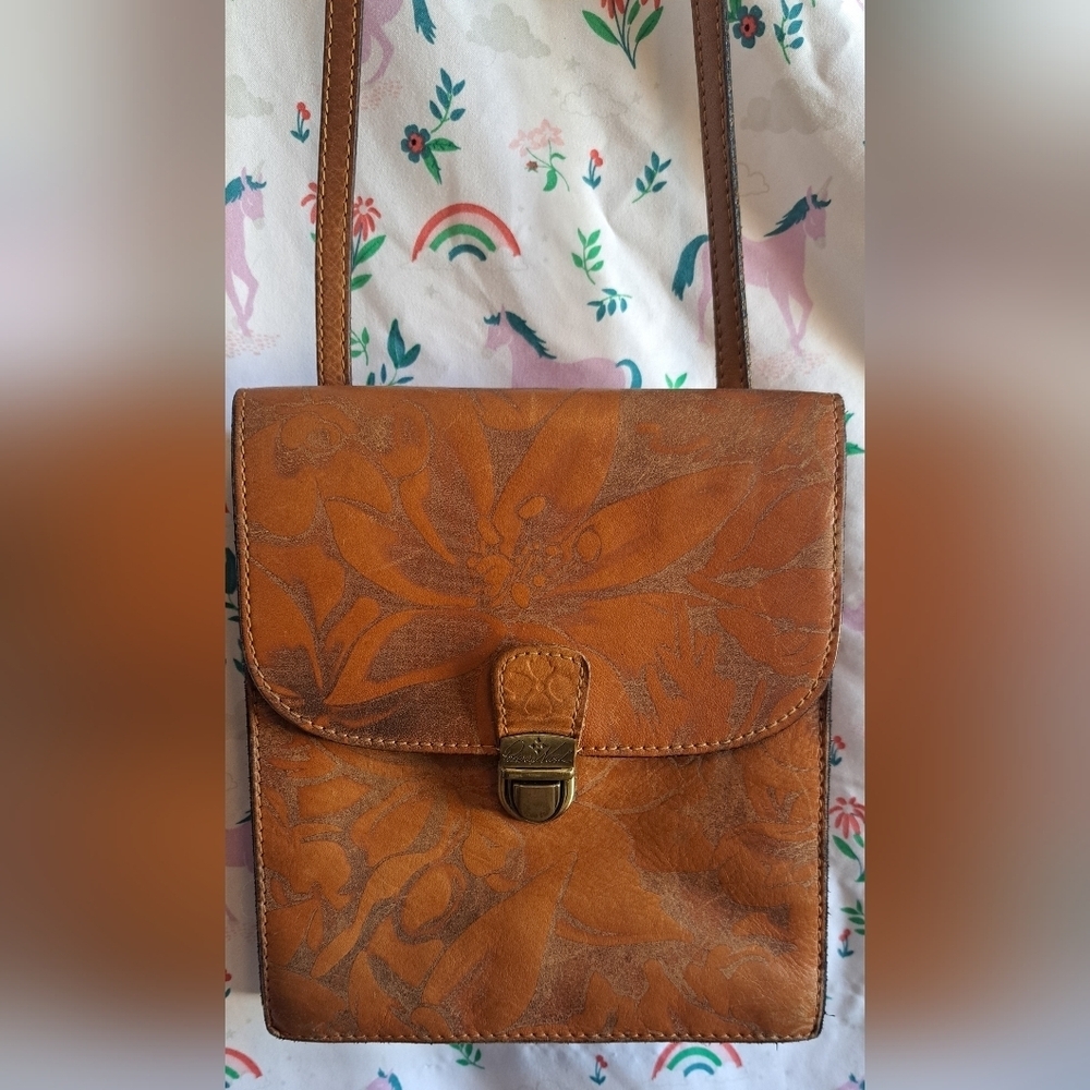 Patricia Nash Andrea Master Organizer Tan Tool Leather Artist School Travel Bag